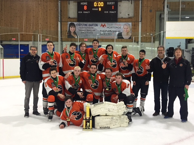 Midget C5 took Gold at the Squamish Spring Tournament .  The team also has won their Playoff Banner.